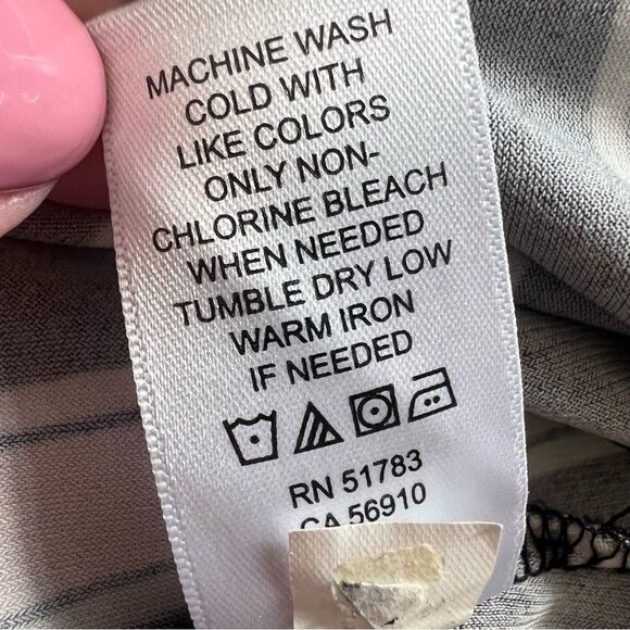 Maurices Stripe Print Maxi Dress Pink Black White Chevron Spaghetti Strap Medium - Picture 13 of 13